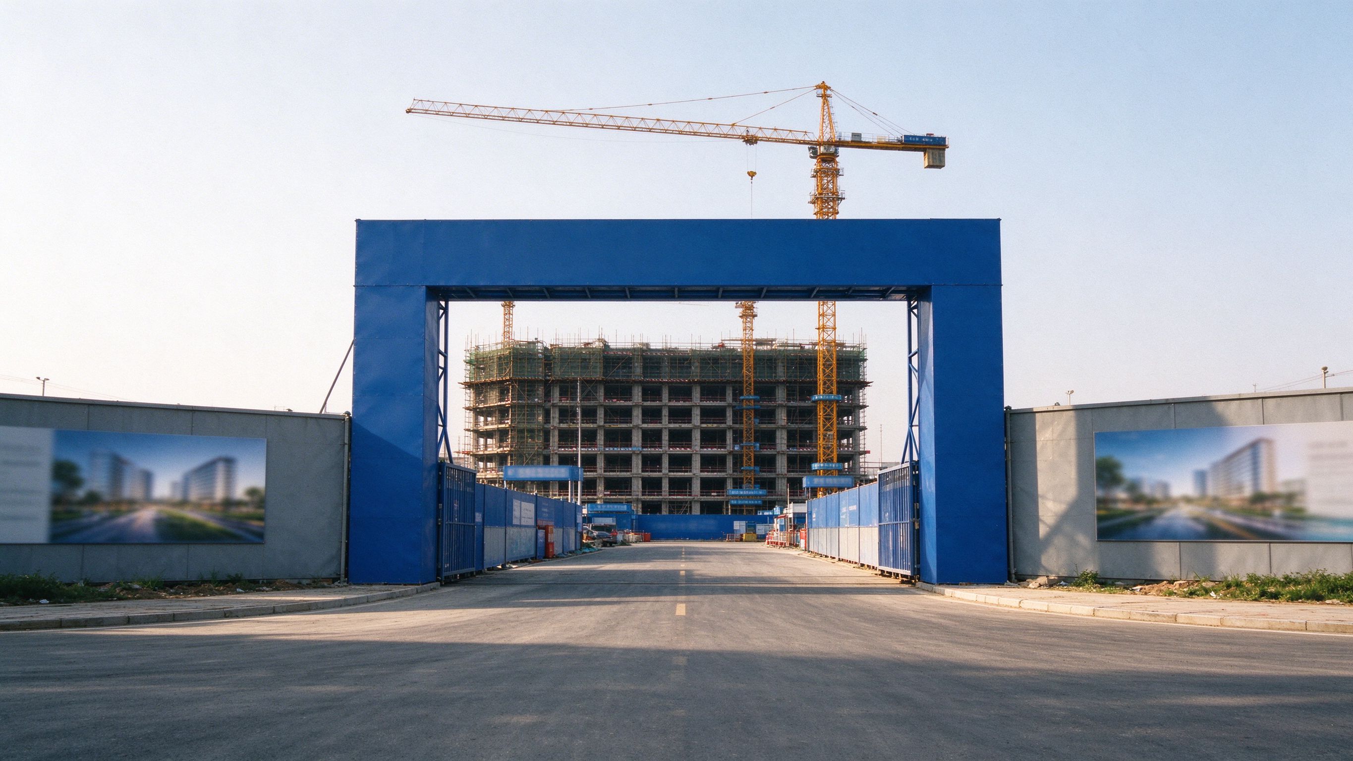 商丘在建工地大门与围挡